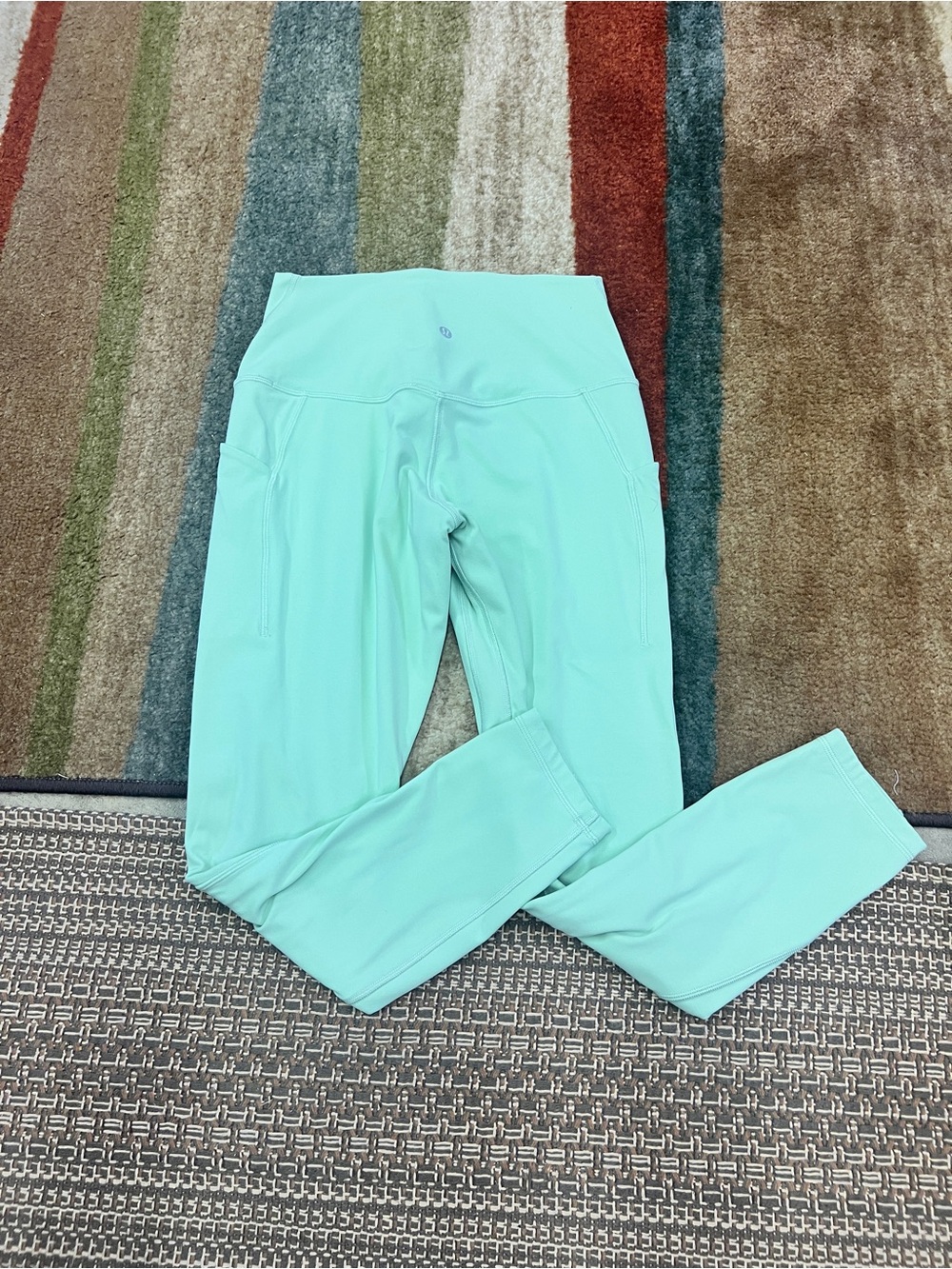 lululemon athletica Mint Green High-Waist Leggings with Side Pockets